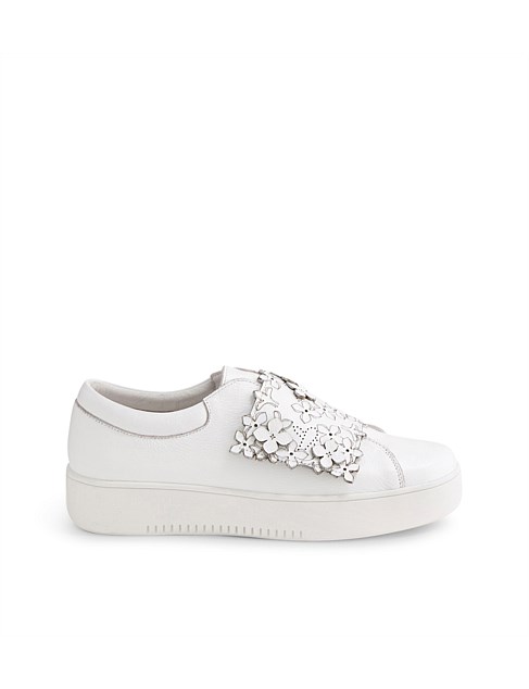 Loffle White Silver Leather Sneakers