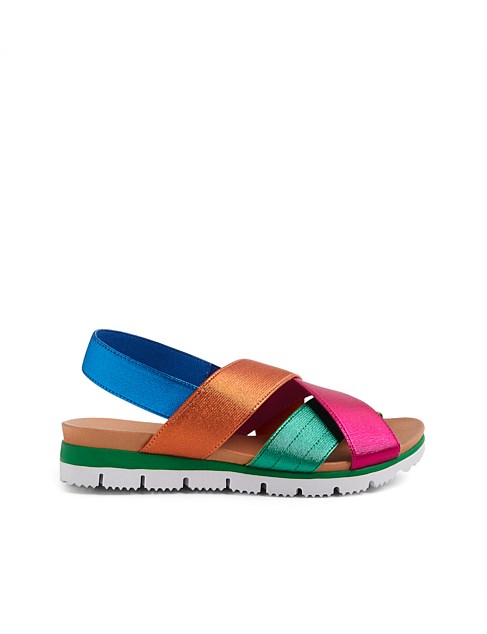 Lavell Bright Multi Sling Back Sandals