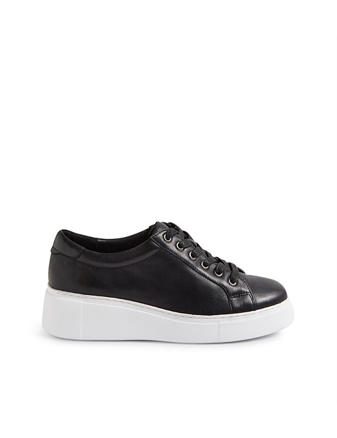 Yejer Black White Leather Sneakers