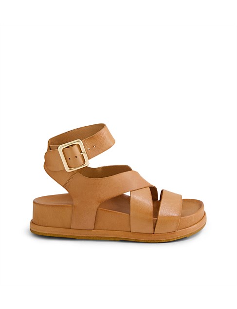 Greyes Dark Tan Leather Sandals