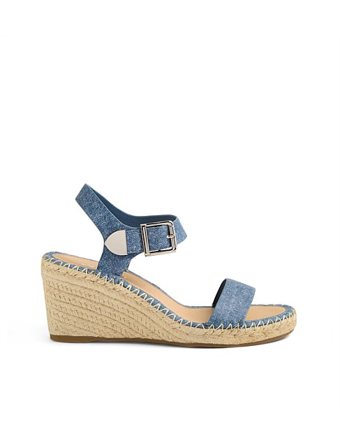 Gabrill Blue Denim Leather Espadrilles