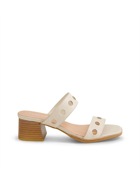 Marriet Vanilla Leather Slides