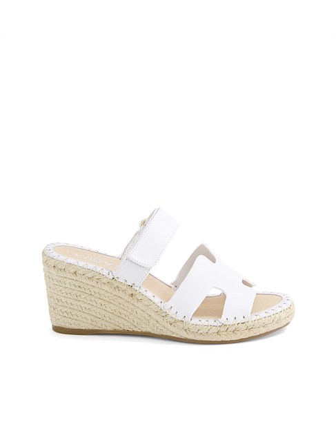 Gorya White Leather Espadrilles