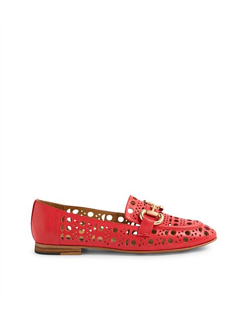 Uomma Red Leather Loafers