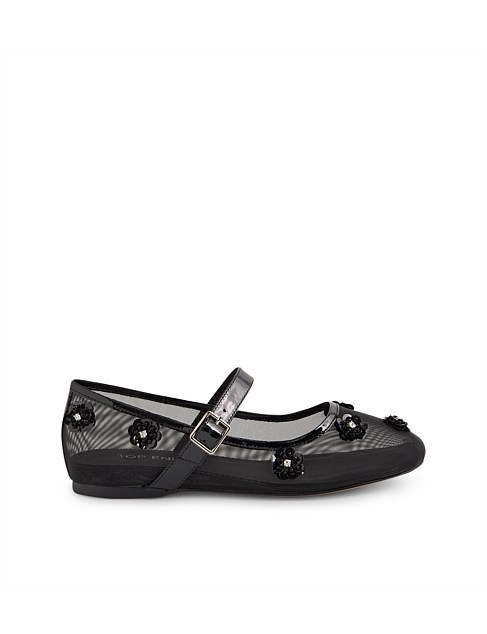 Alliy Black Patent Mix Flat Shoes