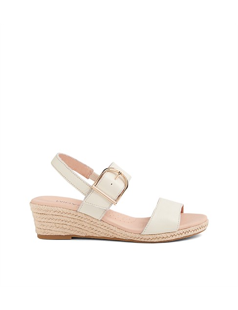 Honey Cream Leather Espadrilles