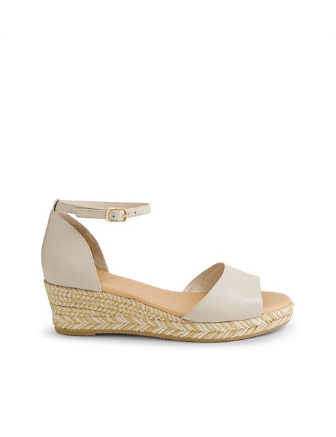 Skissy Almond Tan Multi Leather Espadrilles