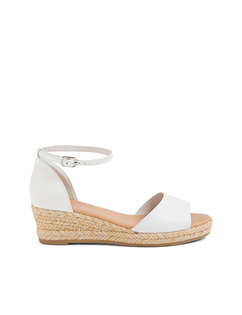 Skissy White Tan Multi Leather Espadrilles