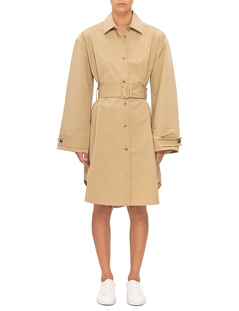 DOUBLE WRAP TRENCH DRESS