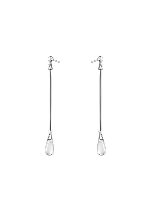 VIVIANNA LONG EARRING SILVER ROCK CRYSTAL