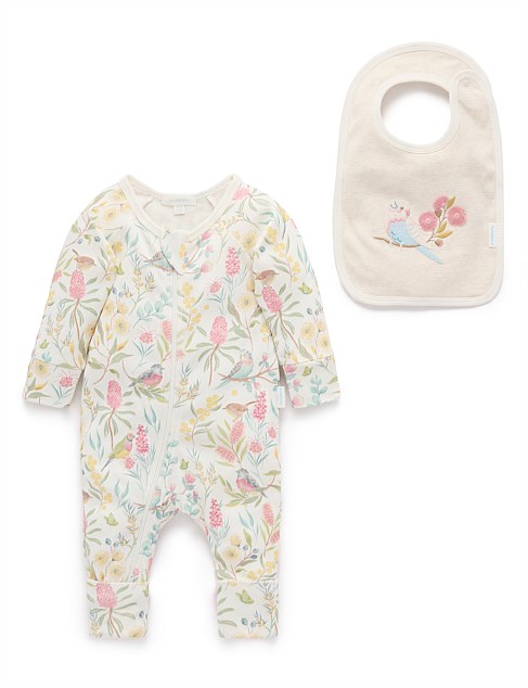 Zip Growsuit & Bib Set