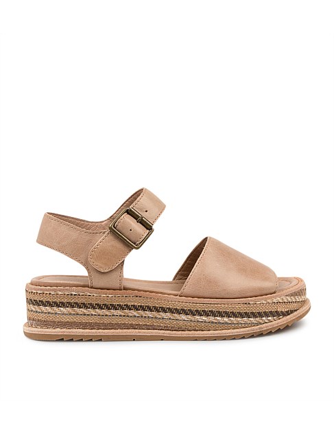 Vishva Latte Leather Sandals