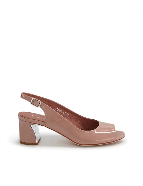 Jianas Dark Cafe Patent Leather Sandals