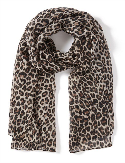 LEO LEOPARD PRINT SCARF