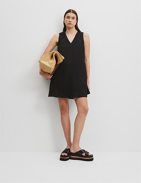 Organically Grown Linen A-Line Mini Dress