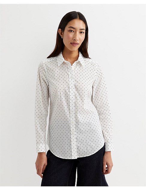 SPOT LONG SLEEVE LILY VOILE SHIRT