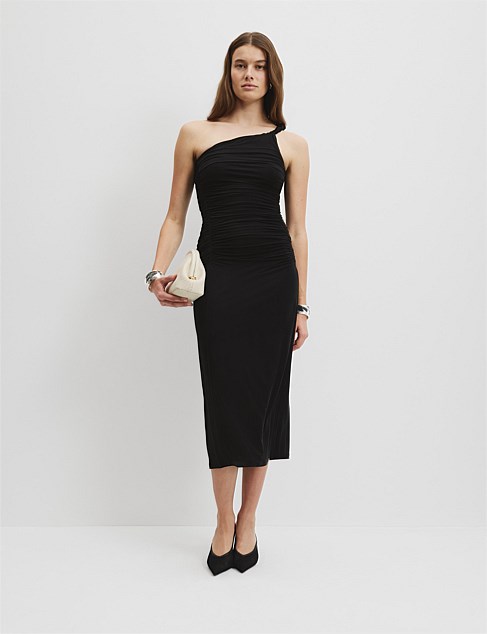 Cupro One Shoulder Dress