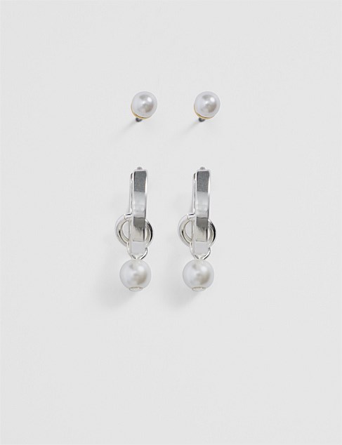 Pearl Charm Earring Pack of 3