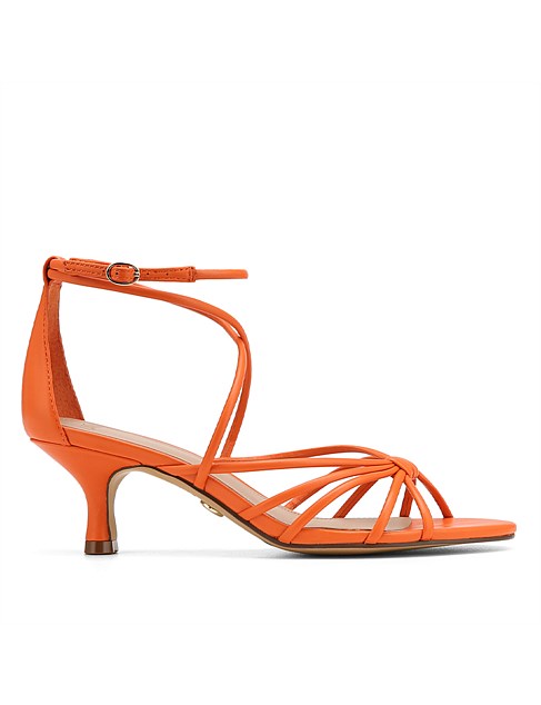 KYIA Golden Orange Leather Strappy Heel