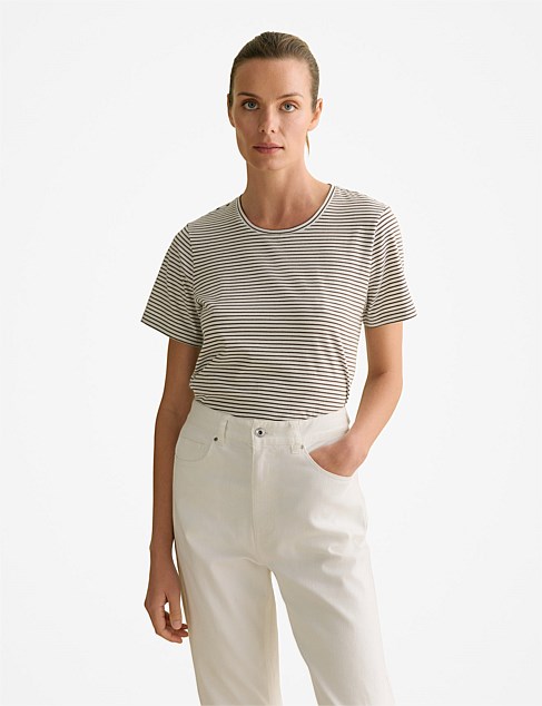 Australian Cotton Fine Stripe T-shirt