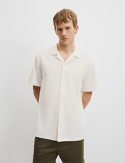 Australian Cotton Textured Short Sleeve Shirt