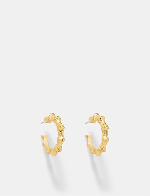 Retro Revival Large Bamboo Hoop Earrings