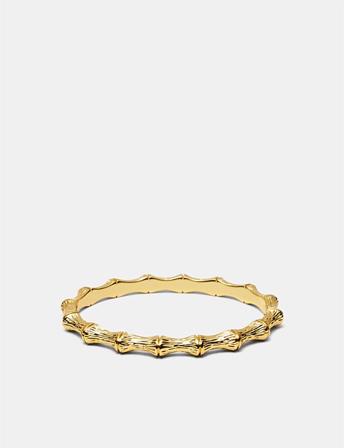 Retro Revival Hinged Bamboo Bangle