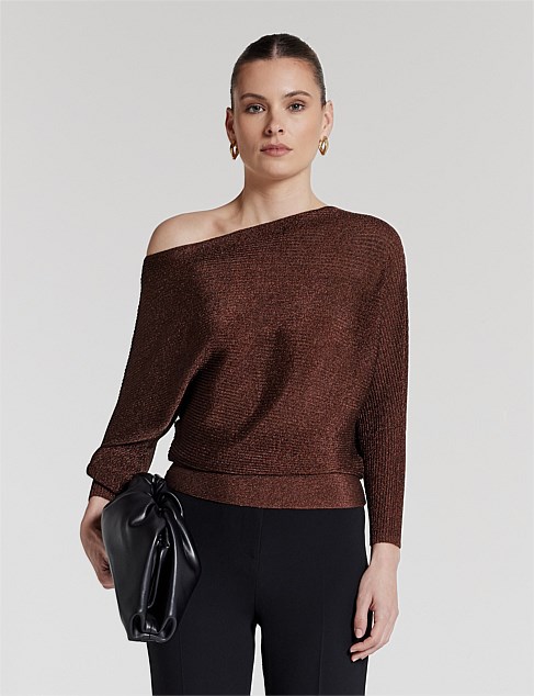 CLARA METALLIC KNIT TOP