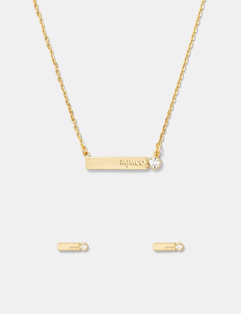 Identity Stud Earrings And Necklace Set