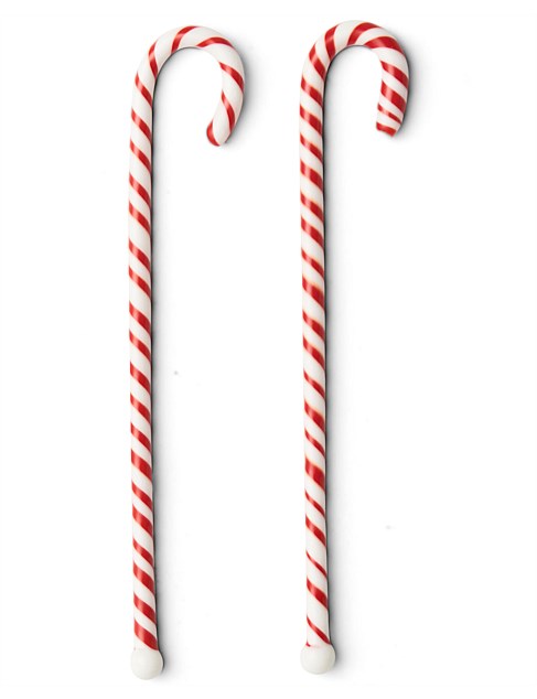 Candy Cane Swizzle Sticks 4 Pieces Set One Size