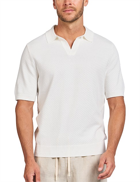 JONNY TEXTURED KNIT POLO