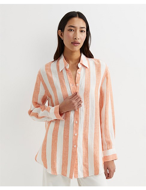 CALLIE STRIPE LINEN SHIRT