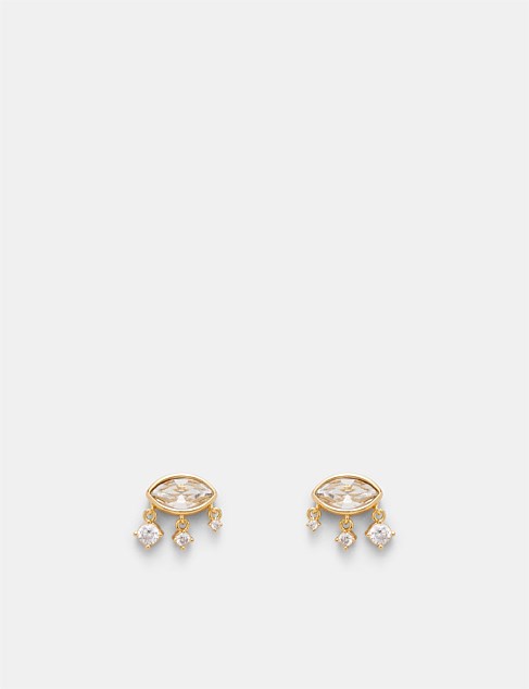 Nazar Crystal Stud Earrings