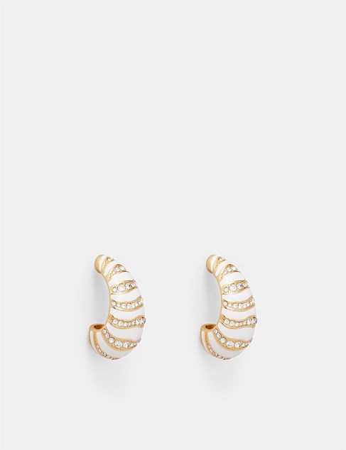 Chi Chi Jaguar Pavé Enamel Hoops