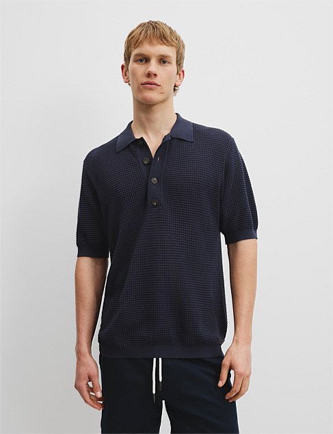 Australian Cotton Short Sleeve Waffle Knit