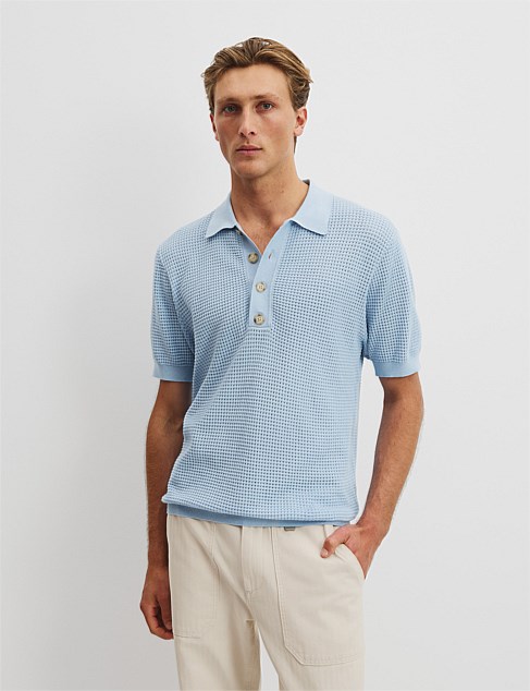 Australian Cotton Short Sleeve Waffle Knit