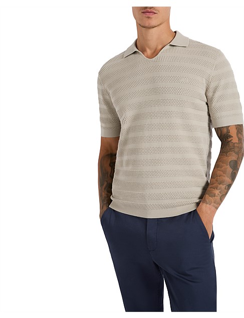 TRISTEN TEXTURED KNIT POLO