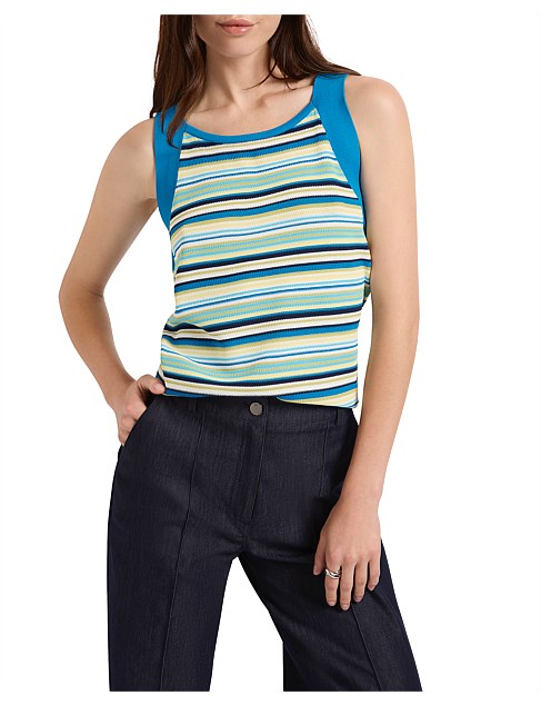 STRIPE SEASON KNIT TANK