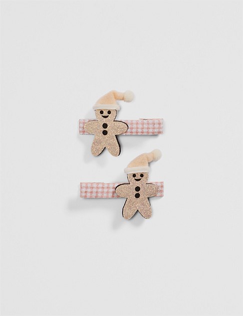 Gingerbread Clip Pack of 2