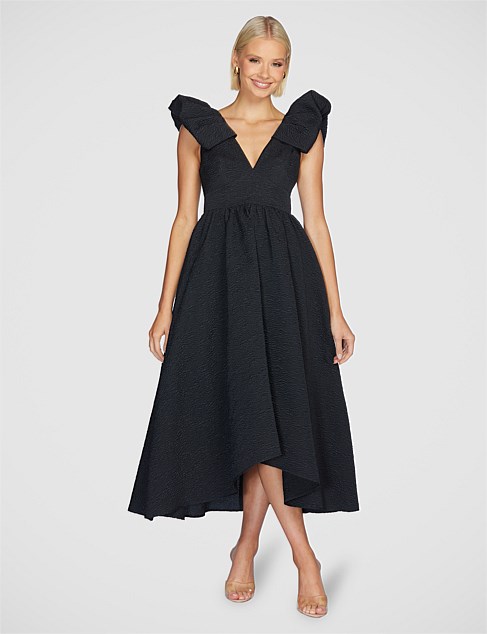 SIMONE V-NECK A-LINE DRESS