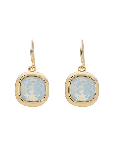 GLOW STONE SOLITAIRE DROP EARRINGS