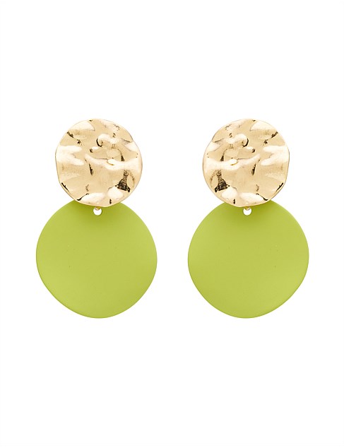 SUEDE TOUCH DISC EARRINGS