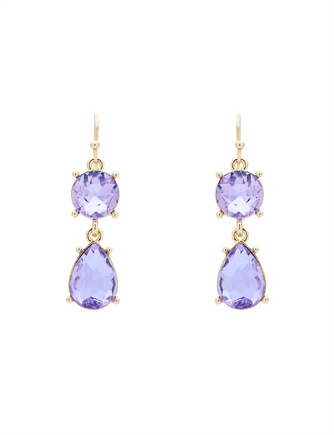 DUO STONE DROP EARRINGS