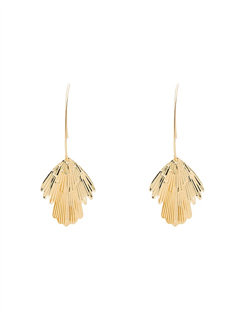 SINGLE LEAF DROP EARRINGS