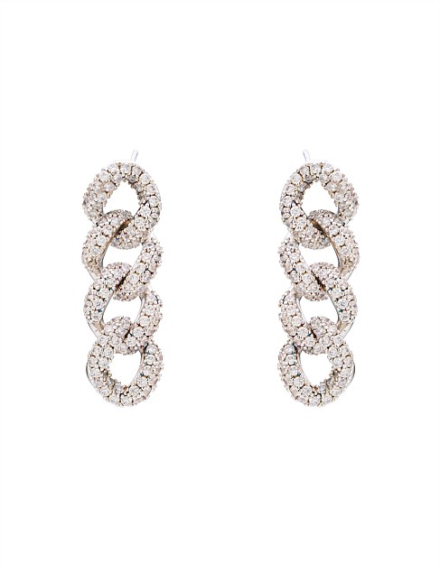 PAVE LINK EARRINGS