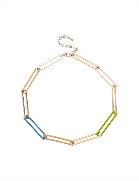 GEM CLIP LINK NECKLACE