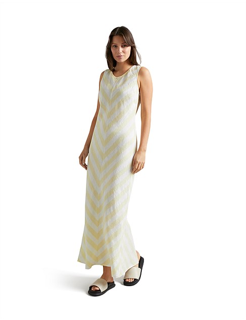 LINEN MAXI SWING DRESS