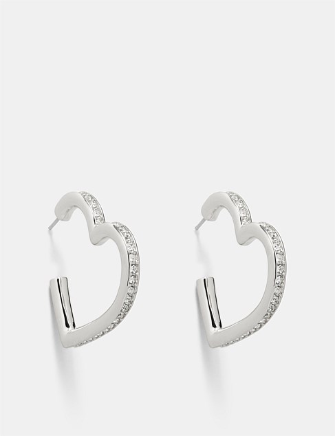 Passionate Heart Hoop Earrings