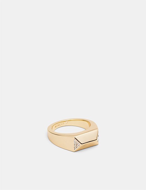 Slay To The Rhythm Pavé Signet Ring