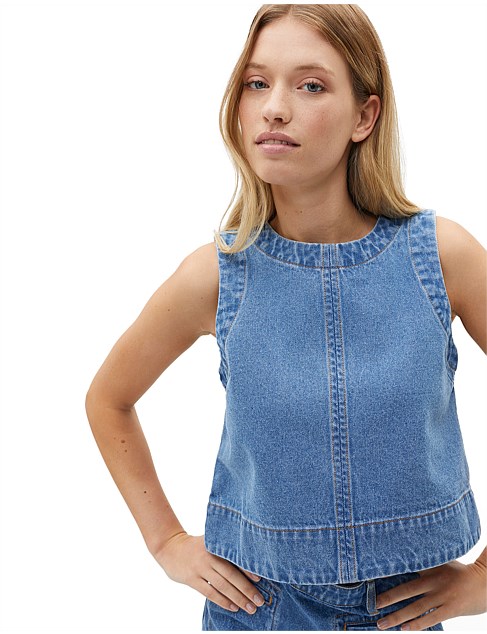 DENIM SHELL TOP